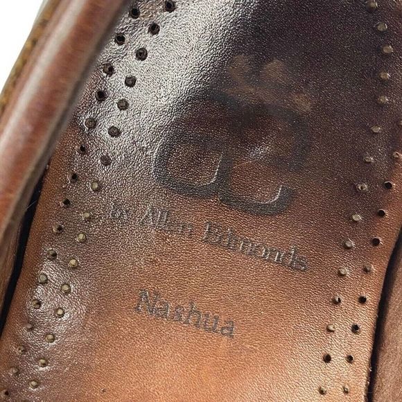 Allen Edmonds Nashua Loafers Men's 10 Brown Black Leather Tassels Slip On Shoe - Picture 9 of 9